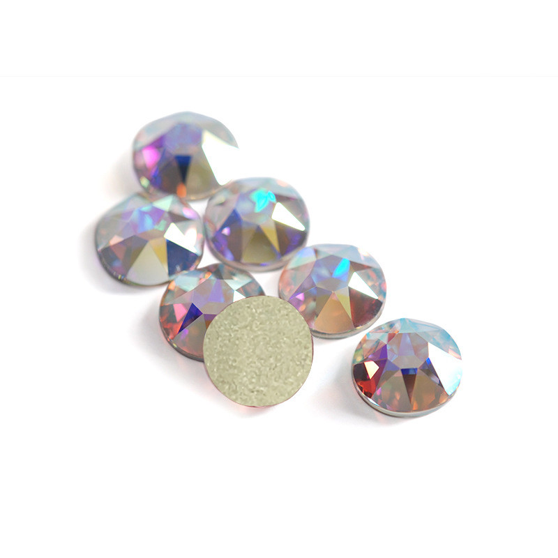 1440pcs Shiny AB & Clear Glass Crystal Non Hotfix Flatback Rhinestones Nail Art