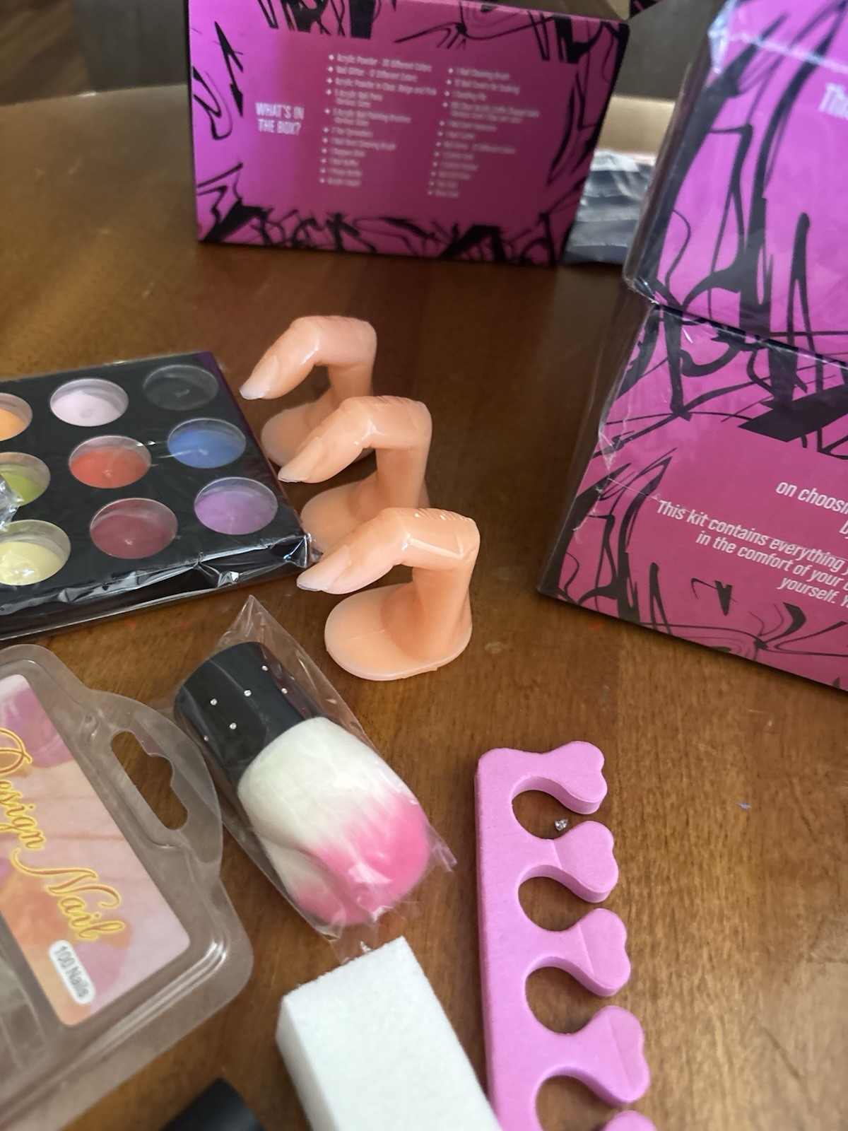 DIY Nail Kit For Beginners With Acrylic Powder Gel & Tools