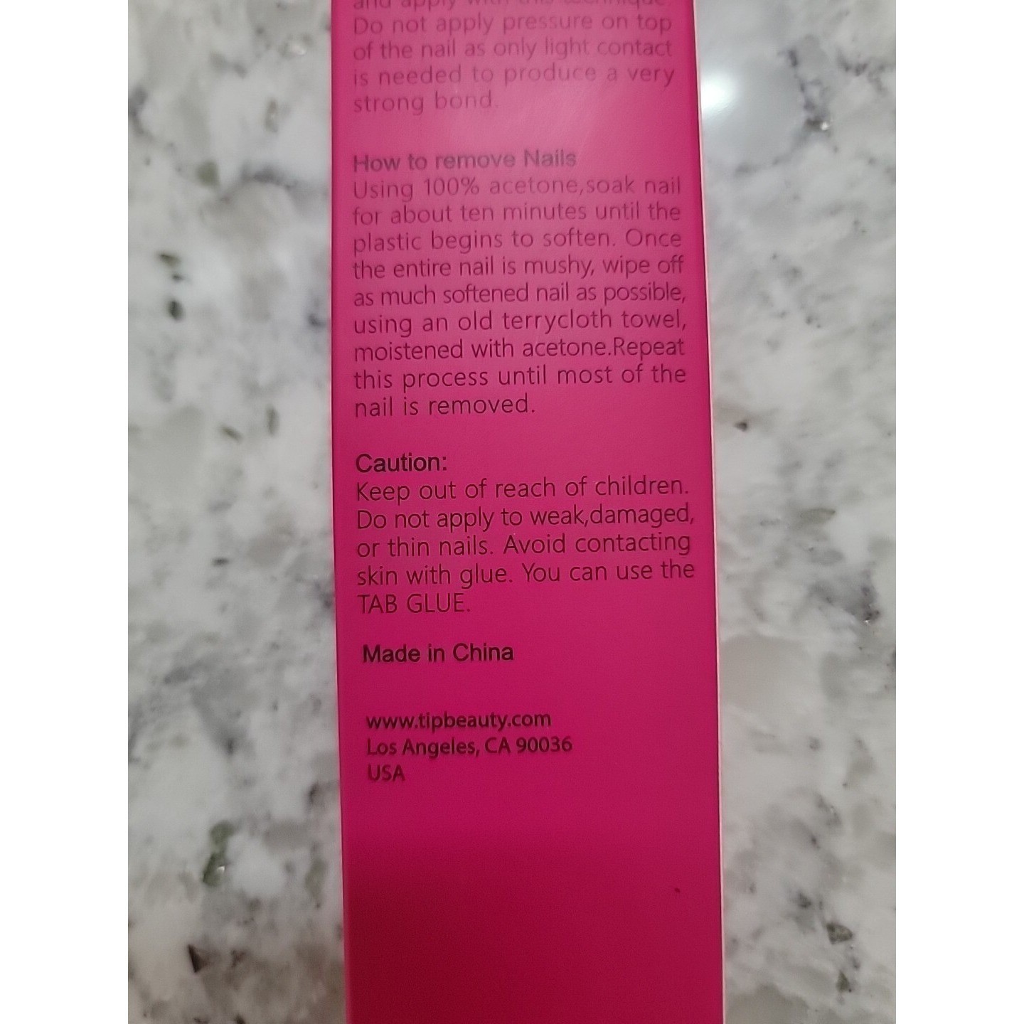 Tip Beauty Press On Nails Floral Botanical Peach Coral Long Almond Shape 24 NIB