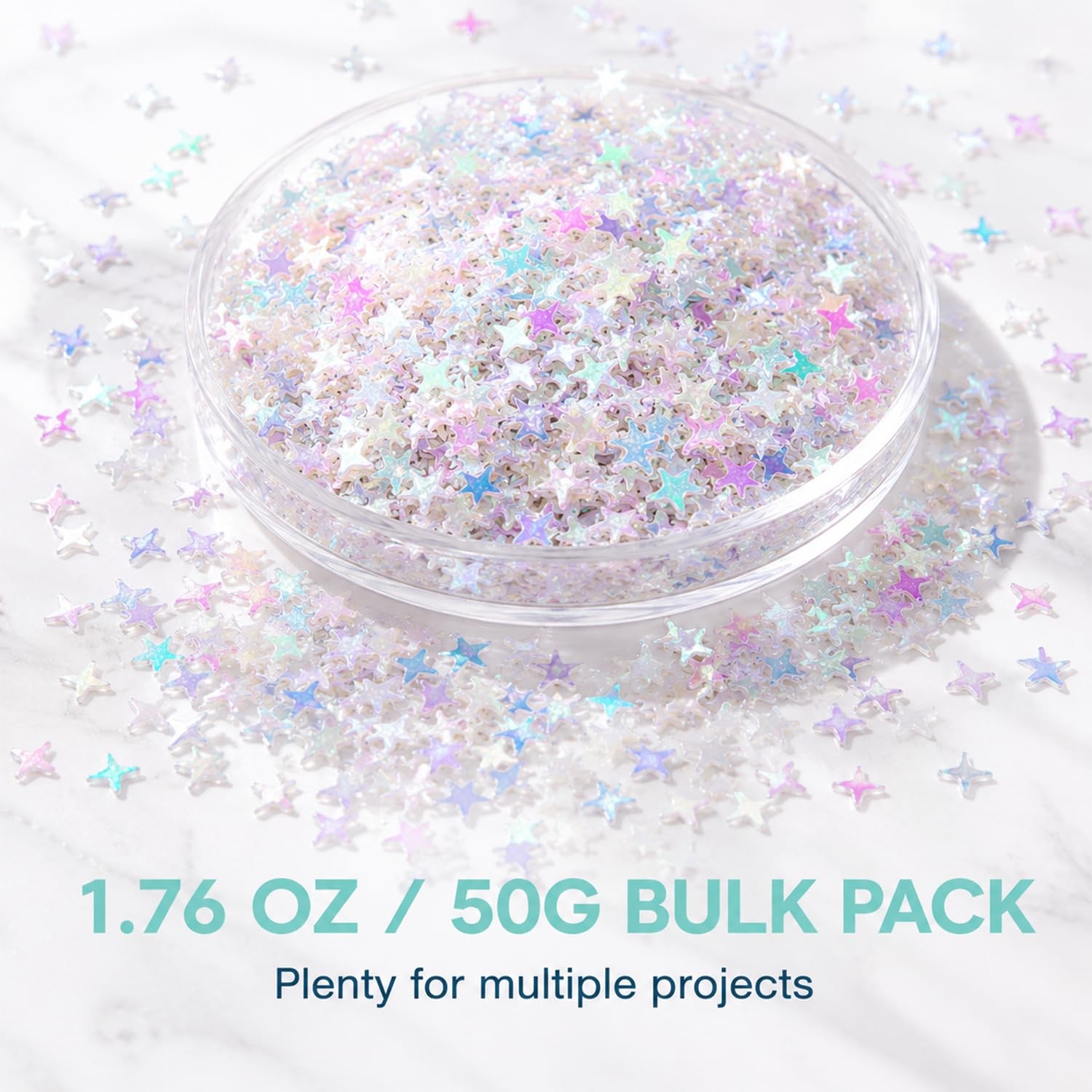 BHKTKHT Holographic 4-Point Star Glitter for Nails, Resin and Crafts | Ultra-…