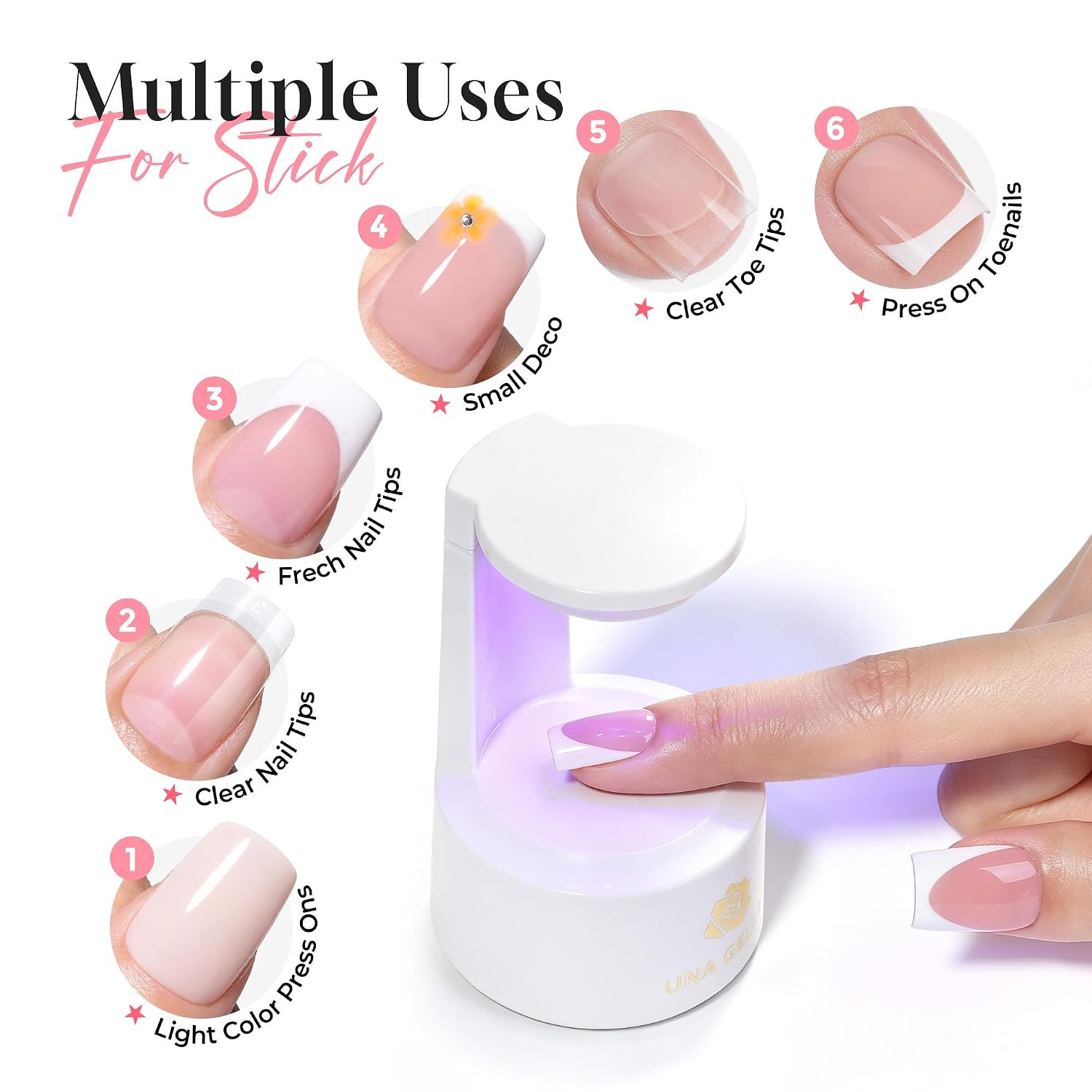 Solid Nail Glue Super Strong for Press on Nails & Nail Tips 15G | Lamp Curing Ne