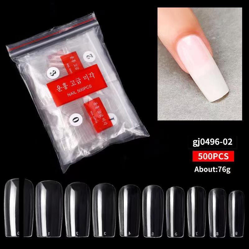 500Pcs False Nail Tips Acrylic Nails Almond Ballerina For DIY Nail Art Salon