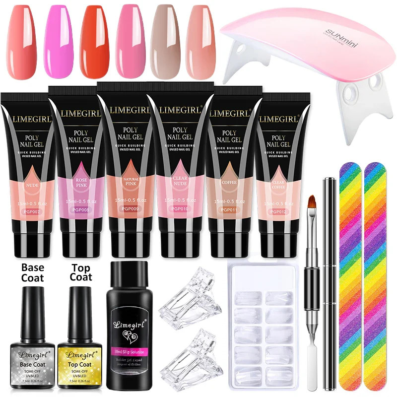 Limegirl Acrylic Manicure Kit UV LED Light Gel Varnish Kit Gel Extension NailKit