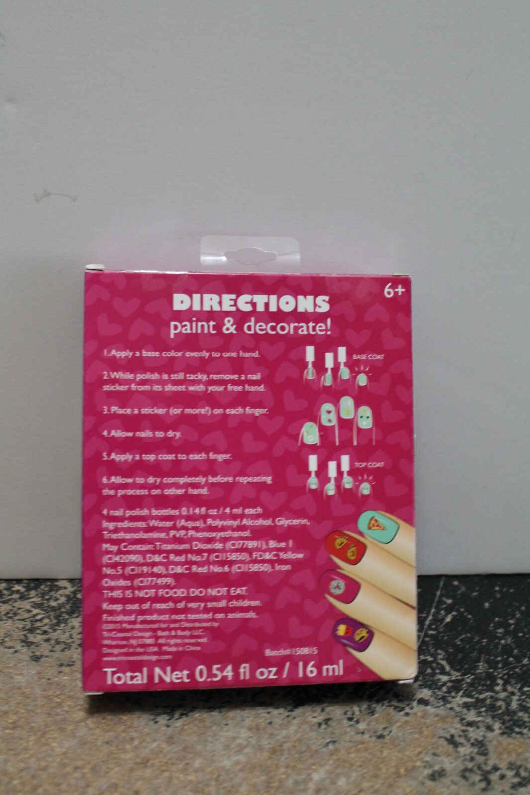 Junk Food–Nail Art Kit (nail polish and stickers) NEW