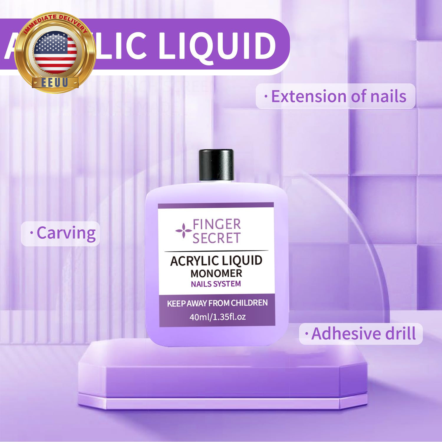 Arcylic Liquid Monomer 120Ml for Acrylic Nail Kit, Liquid Acrylic for Nails,Mono