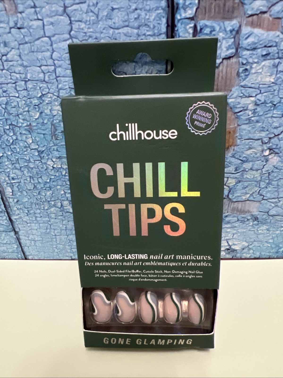 Chillhouse Chill Tips Fake Nails – Gone Glamping Green Camouflage Press On