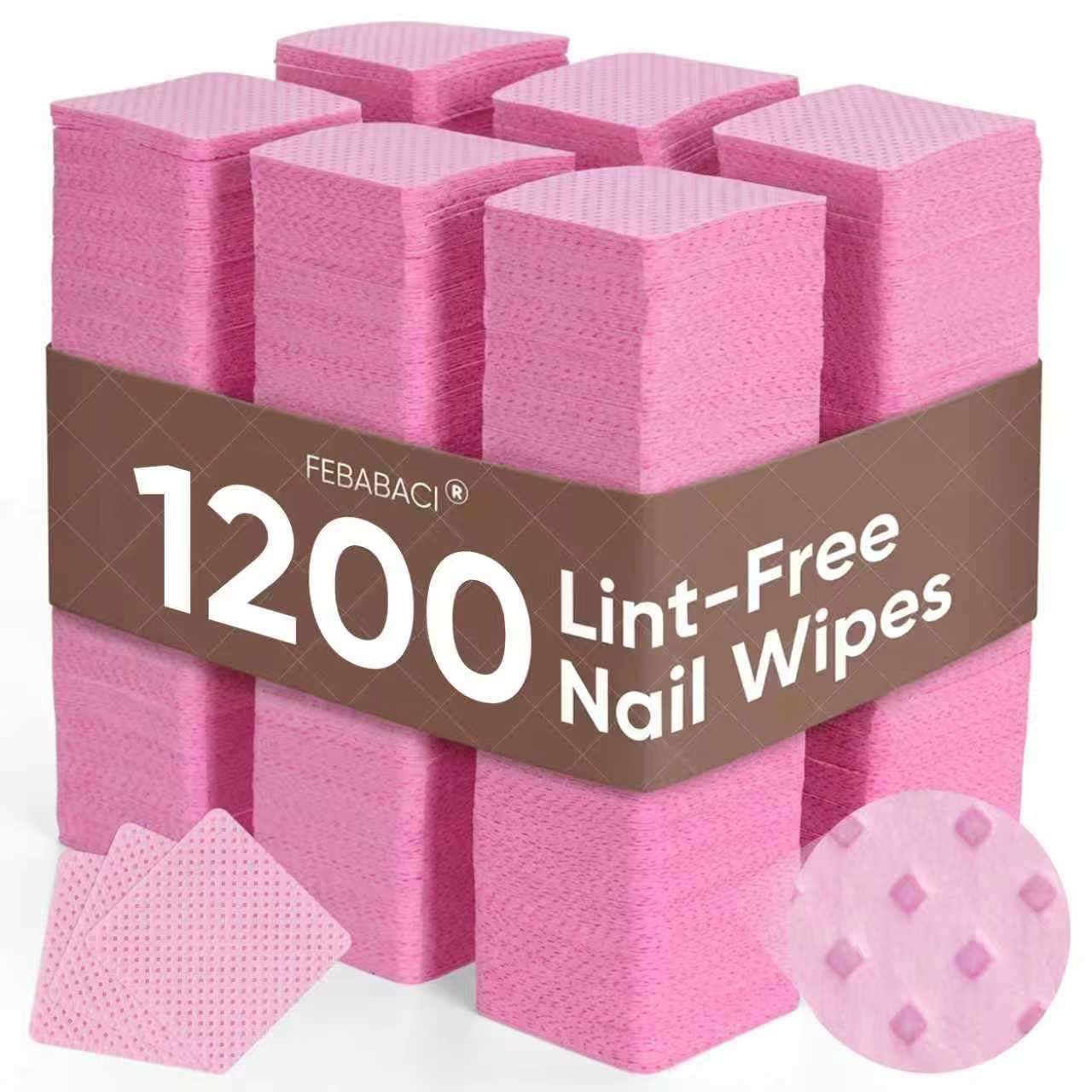 1200 Lint Free Nail Wipes, Acetone Polish Remover Pads, No Wipes…