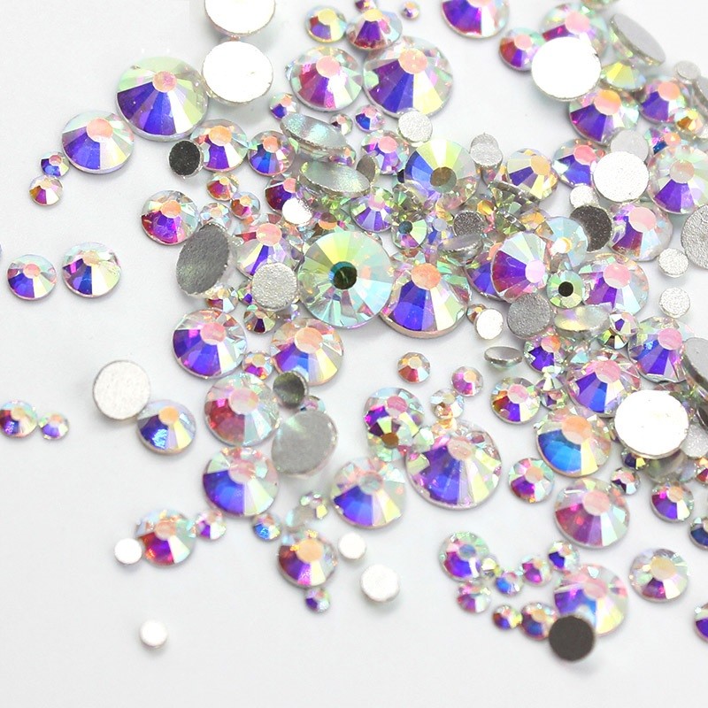 1440pcs Crystal Nail Art Rhinestones FlatBack Glitter Diamond 3D Tips Decoration