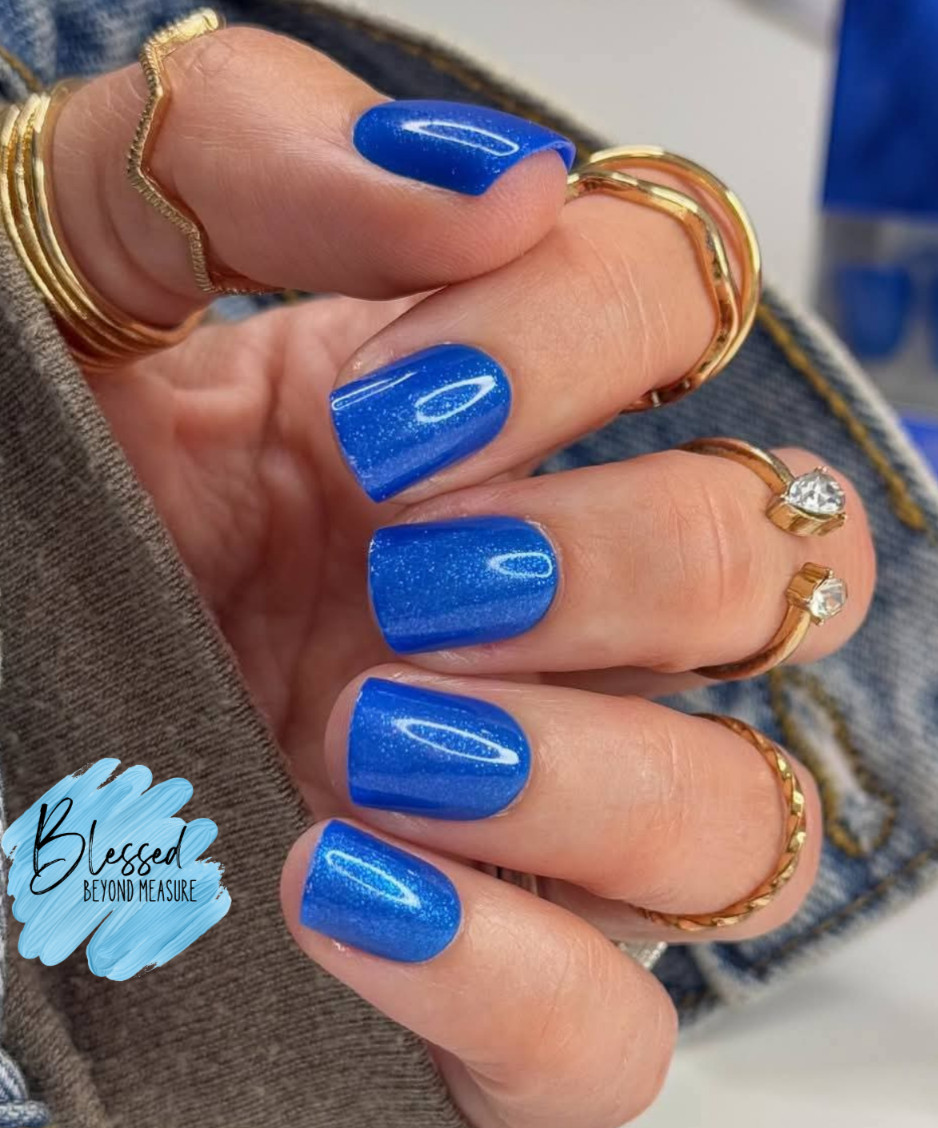Red Aspen Press On Nails~Red, White, and Boujee, Brookie Nail Dashes Short~Blue