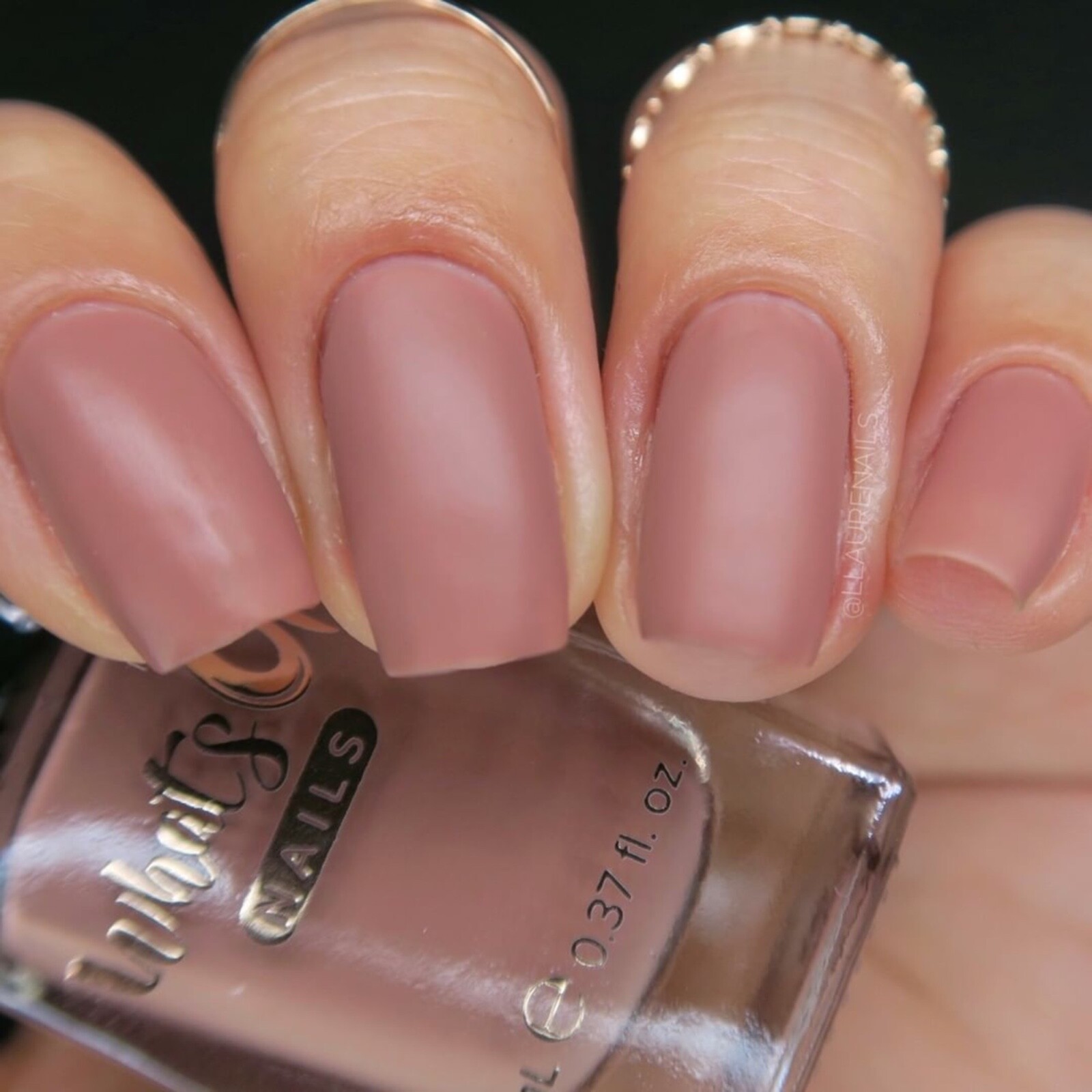 Whats Up Nails Rhodonite Nail Polish (Dusty Rose Matte) Nail Polish for Nail Art