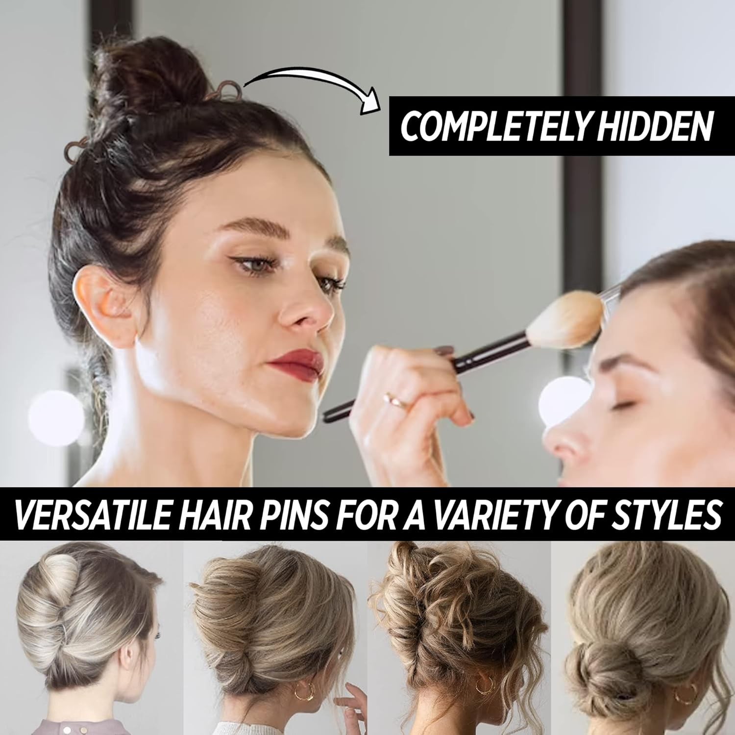 Good Hair Days Pins – 2 1/2″ Plastic, U-shaped Magic Set of 10, Crystal