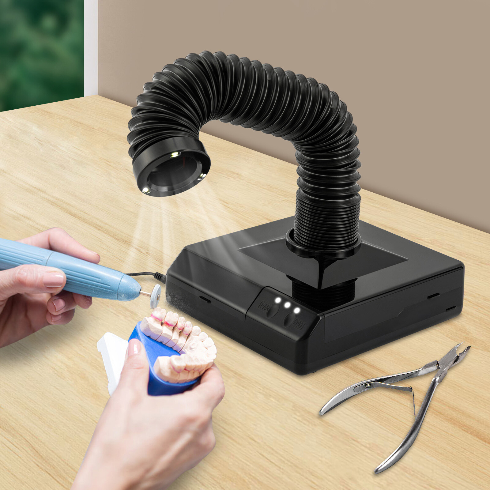 Vacuum Cleaner Dust Collector Nail Art Manicure Dentist’s Dust Clean Tool