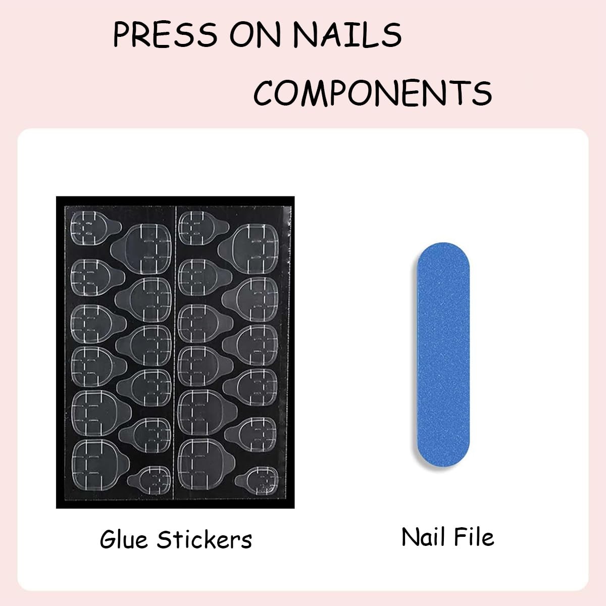 Purple Press On Nails Short Square Black Flowers Line Design Rhinestones