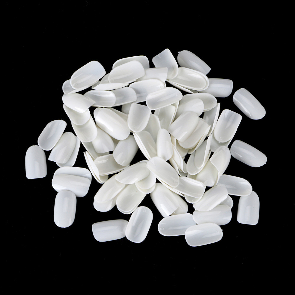 Round head Nail Art Tips Natural False Nails Art Tips Full Cover Manicure 500pcs