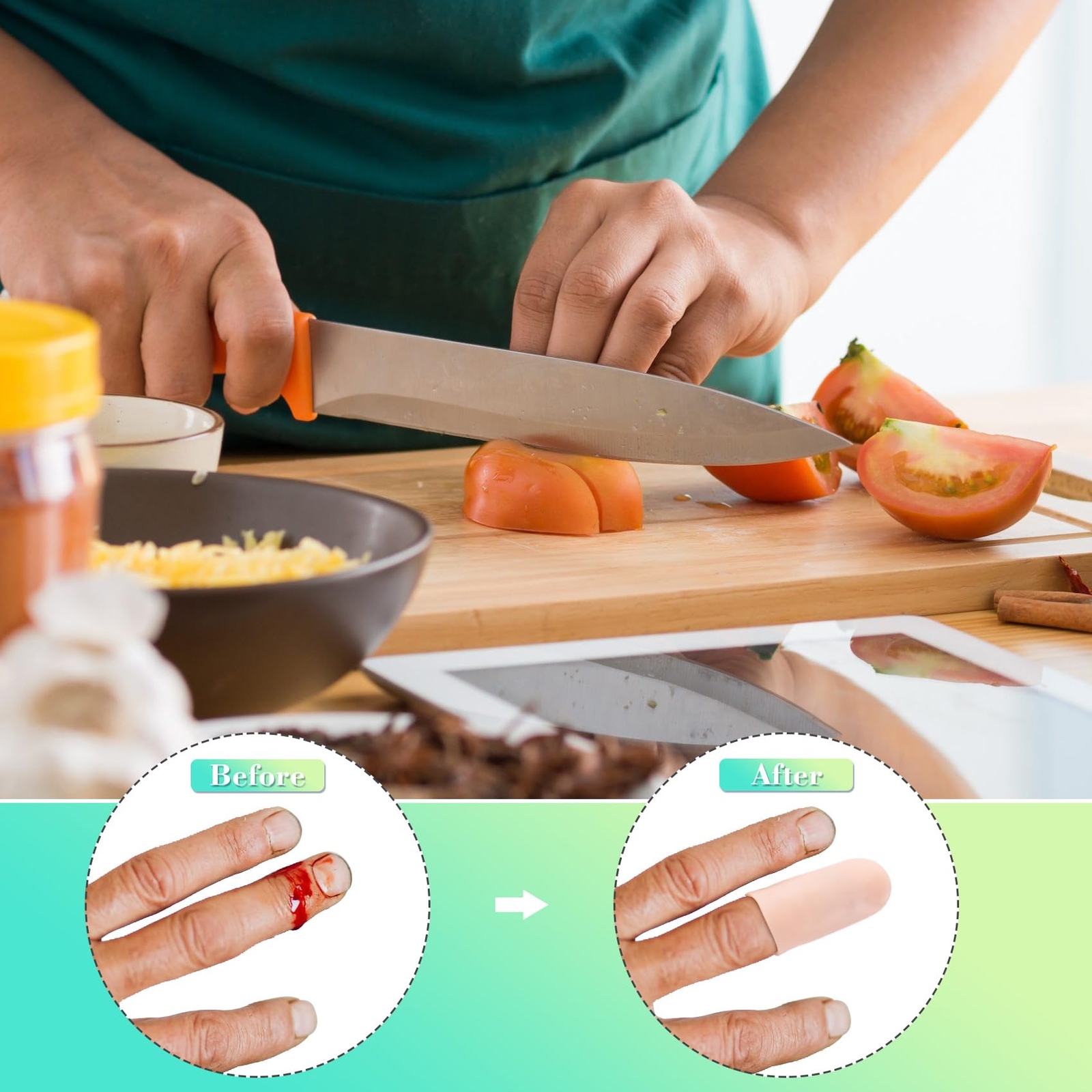 10 Pcs Gel Finger Cots Flexible Finger Cap Covers Thumb Support Protector