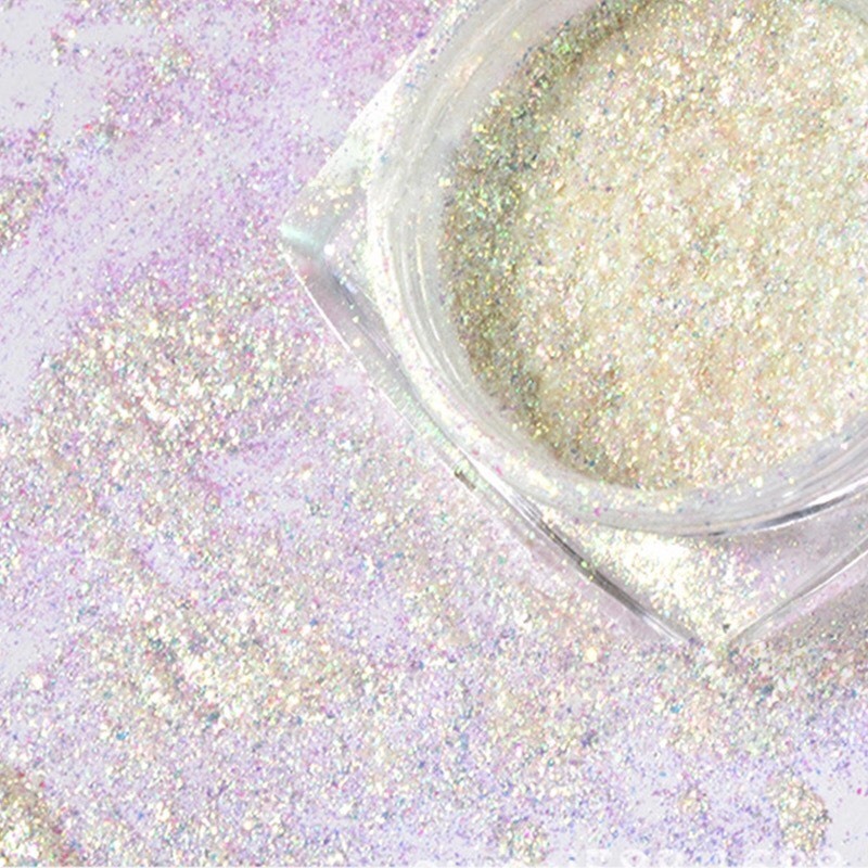 Rainbow Nail Chrome Powder Aurora Effect Mirror Unicorn Shiny Iridescent Pigment