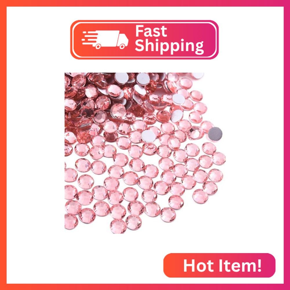 Blinginbox 1440 Pieces SS20/4.6-4.8mm Flat Back Crystal Rhinestones Round Gems f