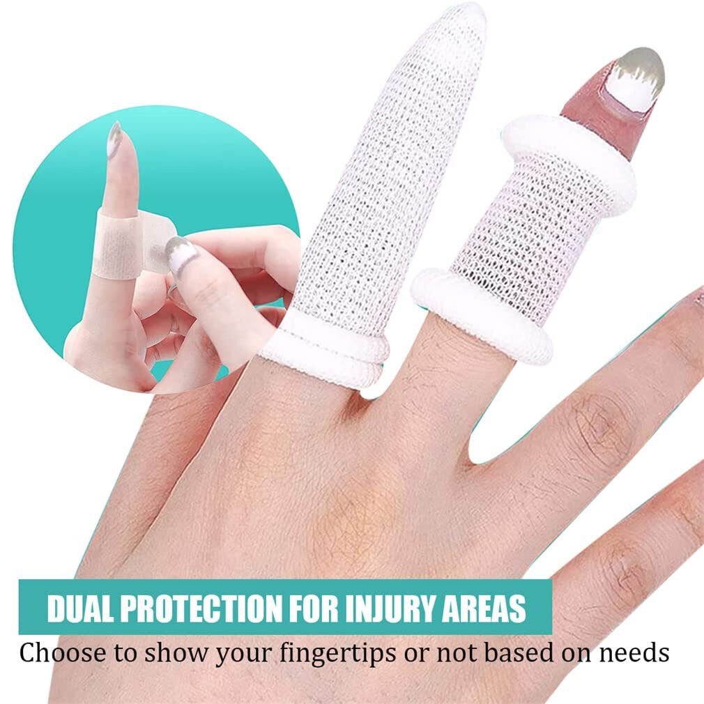 20 Pcs Bobs Thumb Bandage Finger Bandage Tubular Cotton Finger Cots for Kitchen