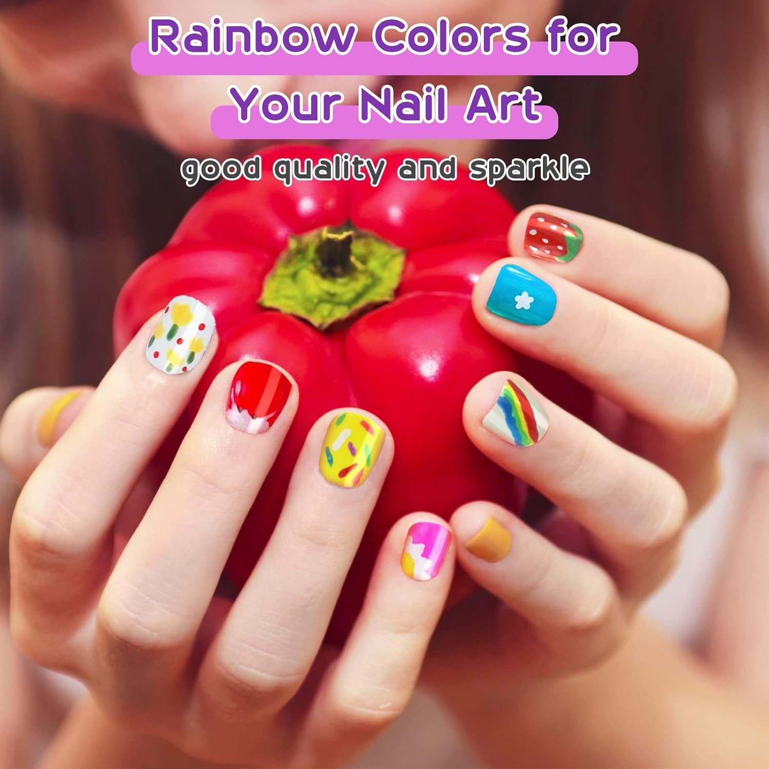 Kids Nail Art Kit for Girls Ages 7-12 with Nail Dryer & 2 in 1 Water Based Na…