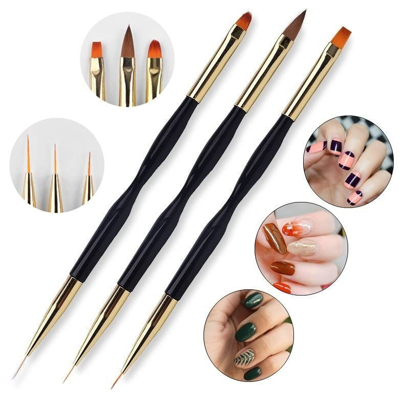 8PCS Nail Art Brushes, Double-Ended Brush and Dotting Tool Kit, Dual End Nail…