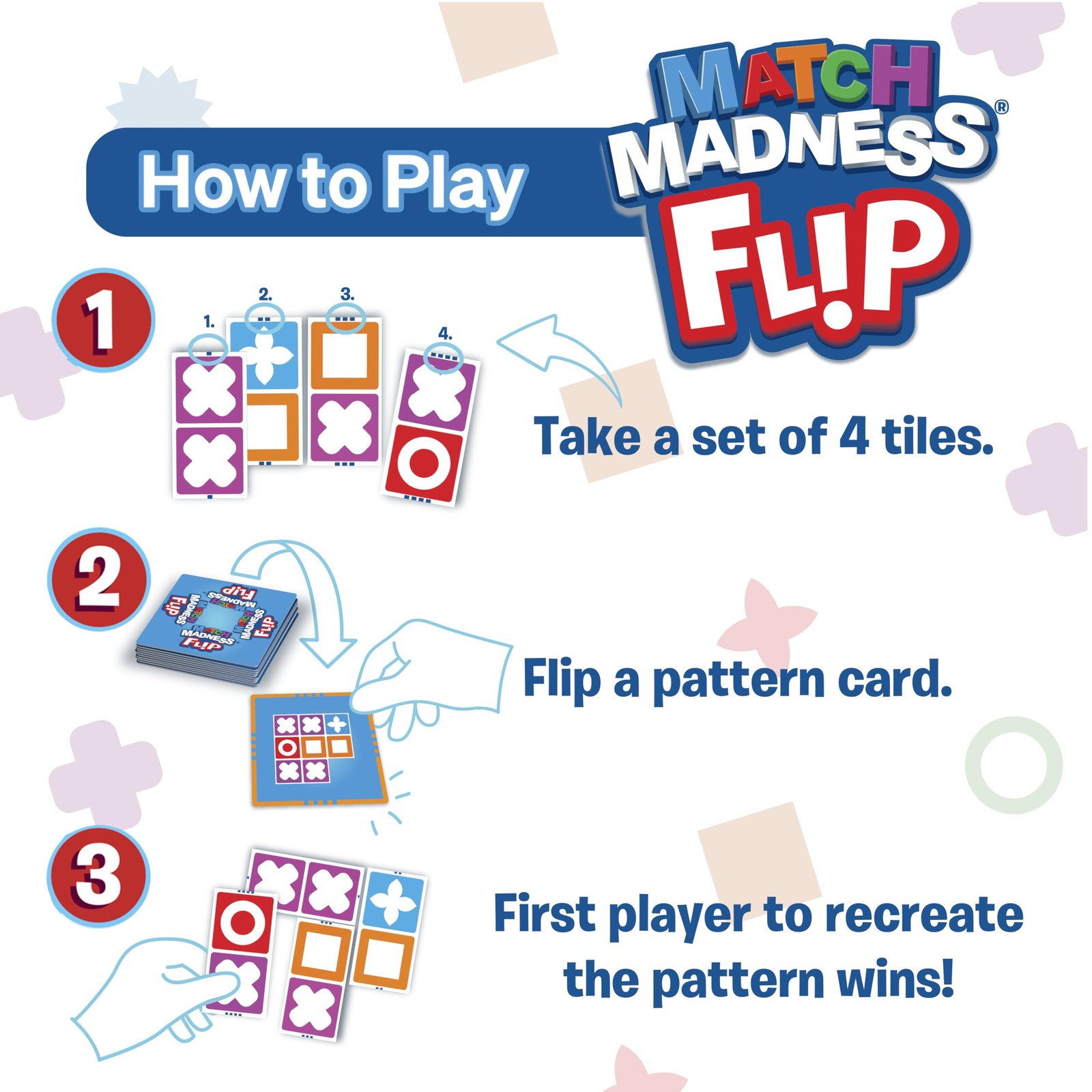 Foxmind Games: Match Madness Flip – Travel Sized Pattern Compact, Multicolor