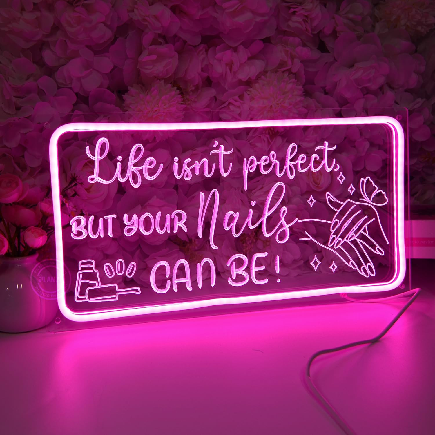 NAILS Neon Sign Nails Tech Spa Salon Studio Beauty Business Stores Logo Barber S
