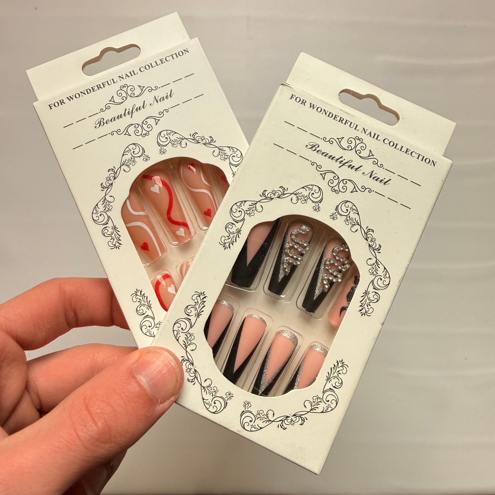 Lot of 10 Pack of 24 New False Press On Nails Assorted Designs and Colors №N35