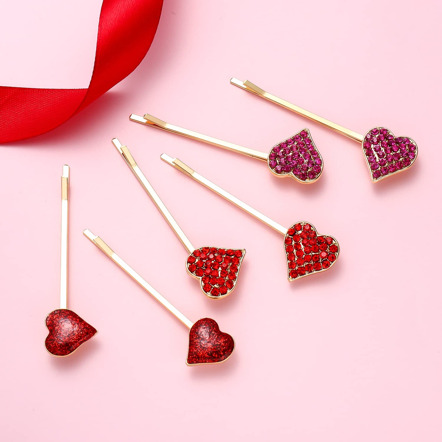 Boderier 12 Pack Valentine’s Day Heart 1 Count (Pack of 12), Red Fuchsia Pink