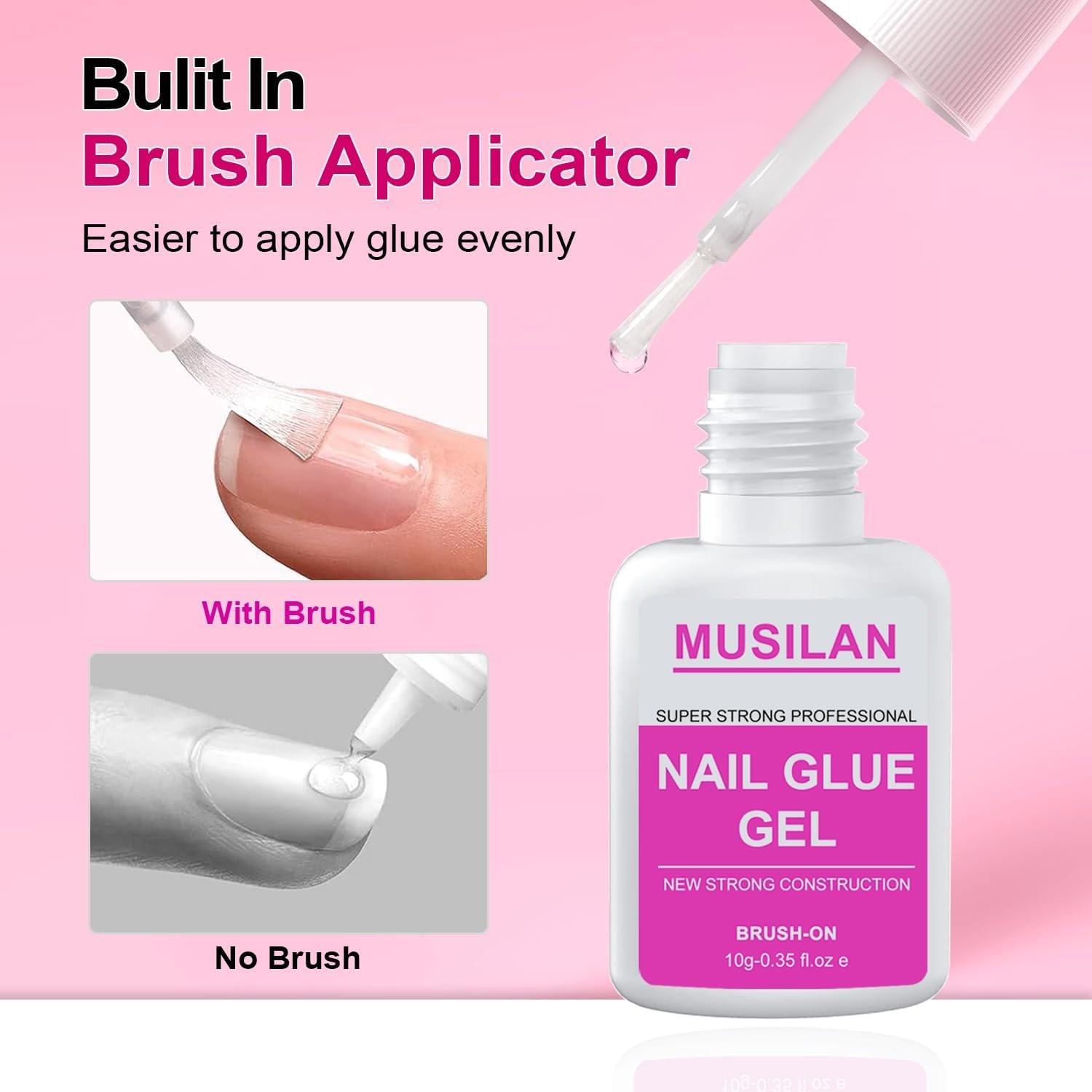 New Upgrade Nail Glue and Glue Remover Kit,Super Strong Nail Gel for Press On…