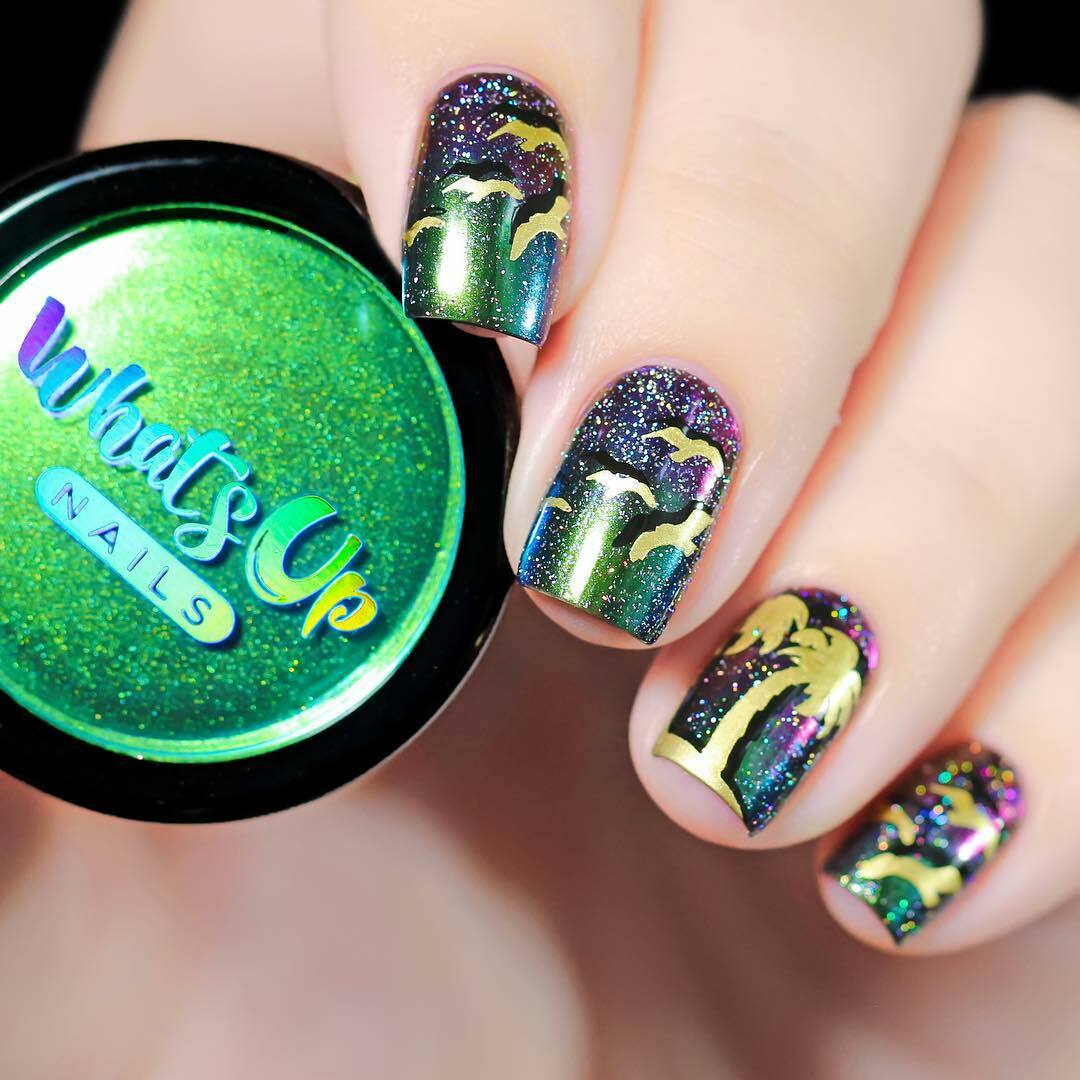 A019 Beach Mode Stamping Plate For Stamped Nail Art Design