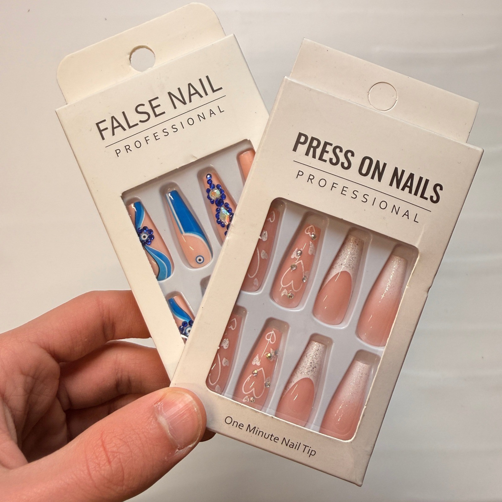 Lot of 10 Pack of 24 New False Press On Nails Assorted Designs and Colors №N15