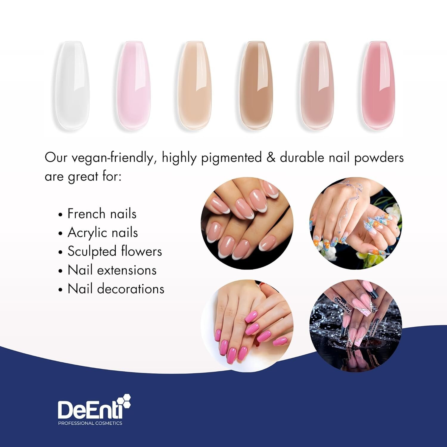 DeEnti 2oz Cover Pink Acrylic Nail Powder Dip – Salon Quality for Home Manicures