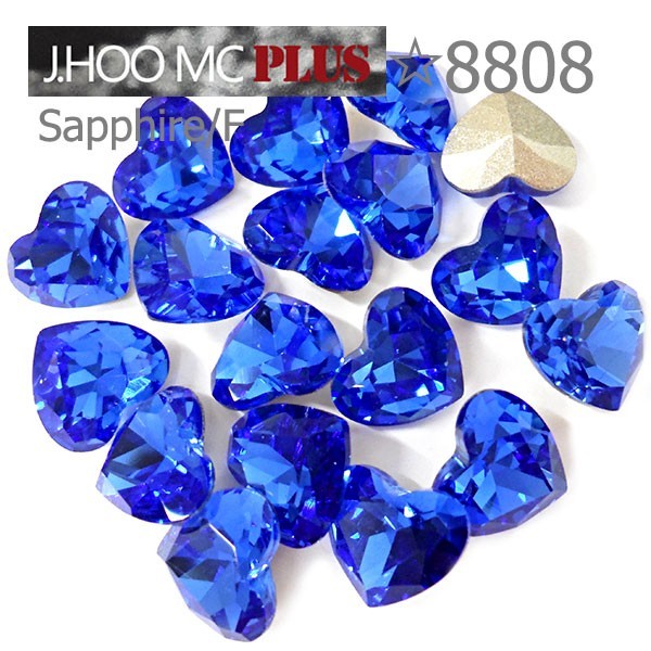 J.HOO Crystal 8808 Heart V-Cut Fancy Rhinestones 10x9mm Nail Art (6pcs)
