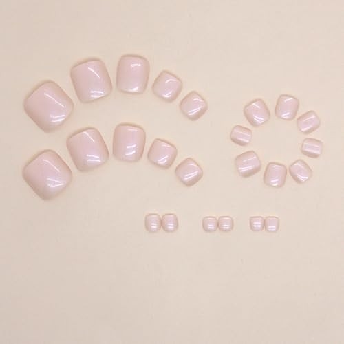 Pastel Pink Chrome Press on Toenails Pastel Pink Chrome Press on Toenails Cute