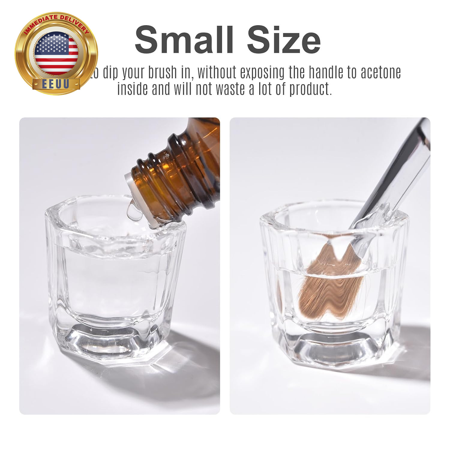 2Pcs Clear Dappen Dish Mini Nail Bowl Nail Monomer Liquid Bowl Nail Dappen Dish