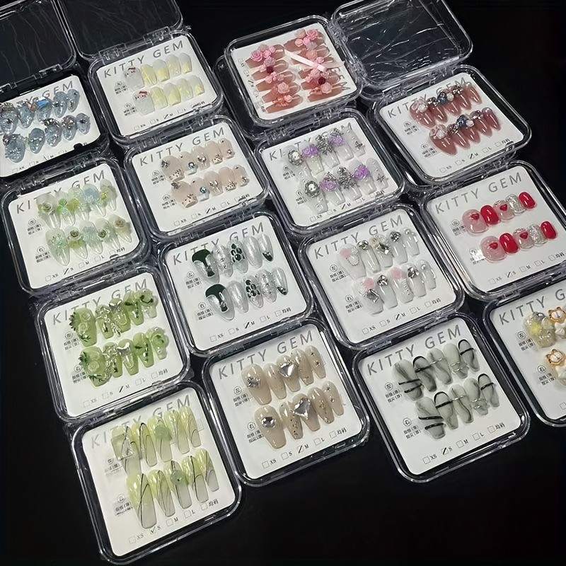 Handmade Press-On Nails Set 100pcs Wholesale Discount Mix 10 Paris Manual