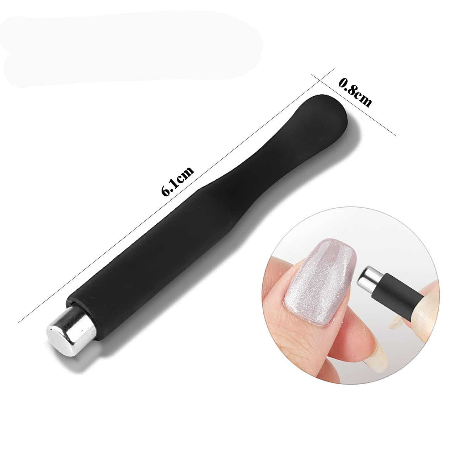 SILPECWEE 15Pcs Nail Magnet Set Cat Eye Gel Nail Polish Magnet Wand Magnetic Nai