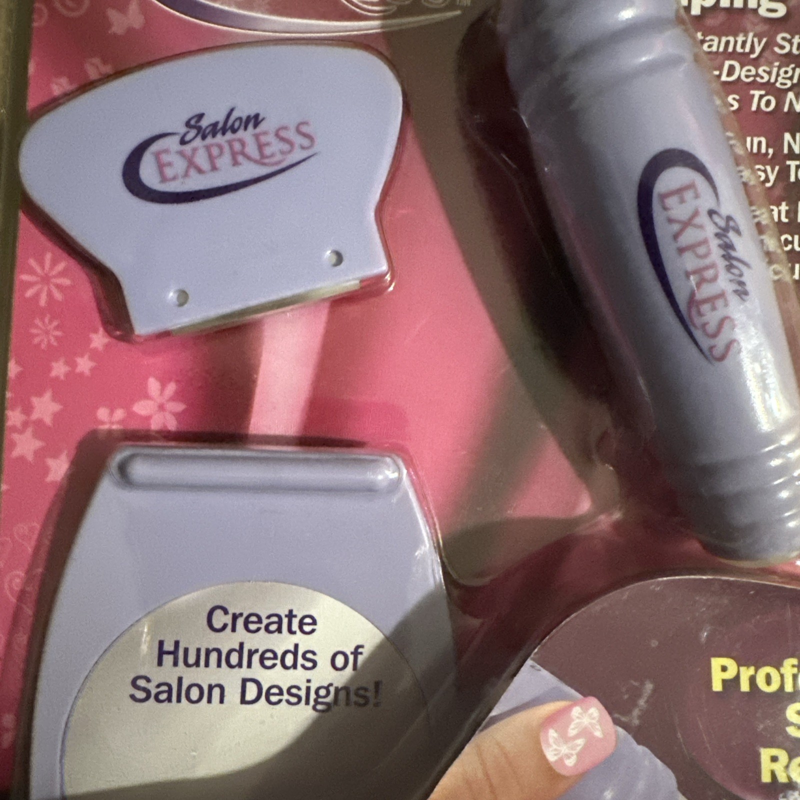 Salon Express Nail Art Stamping Kit As Seen on Tv Pretty Nails And Toes