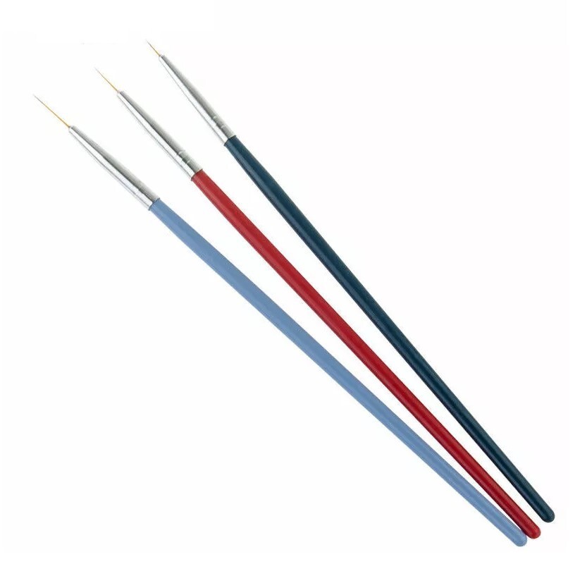 3 Pcs set DIY Nail Art Liner Painting Pen 3D Tips Acrylic UV Gel Brushes Drawing