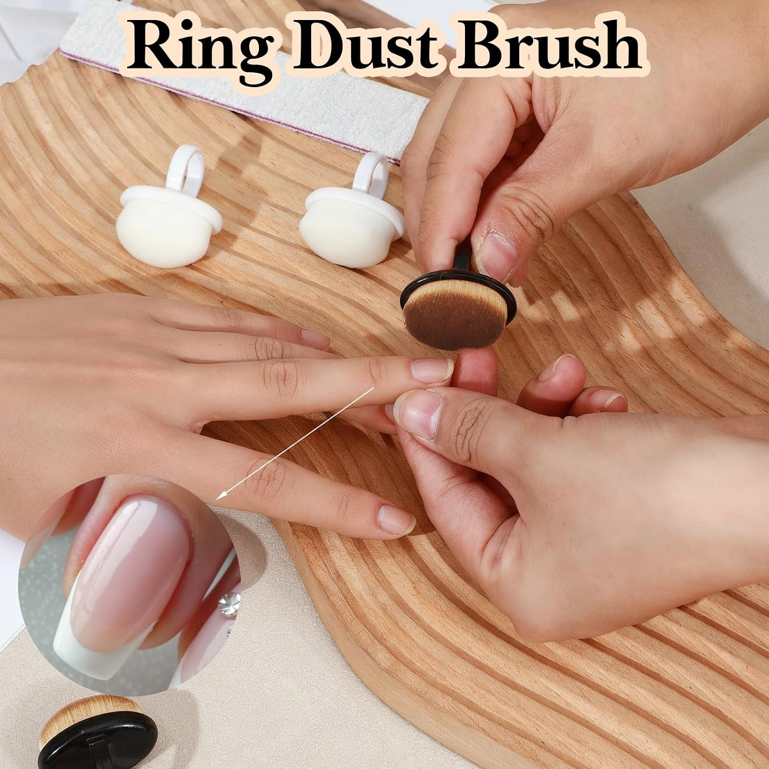 4 Pcs Dust Brush for Nails, Nail Brush Duster Soft Nail Brushes Portable Nails D