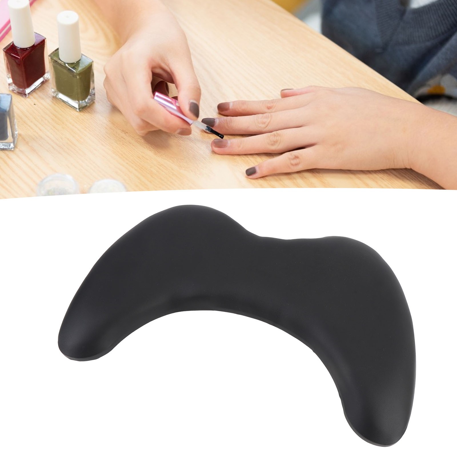 U Shape Manicure Hand Pillow Elegant Arm Rest For Nails Tech PU Leather For CHU