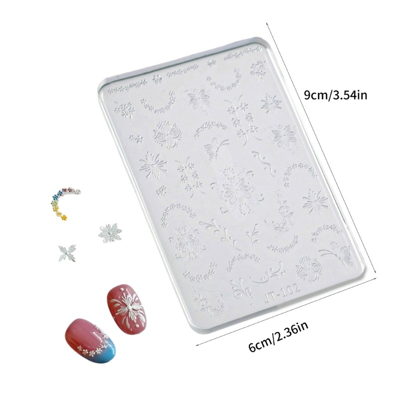 Multiple Pattern Silicone Mould for 3D Nail Art Designs and Craft Embellishments