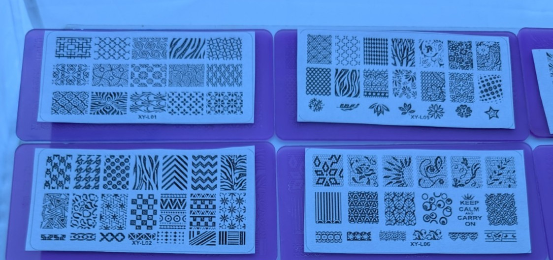 Nail Stamping Plates Lot XY-L01 to XY-L15 Plastic Plates Full Pattern Set