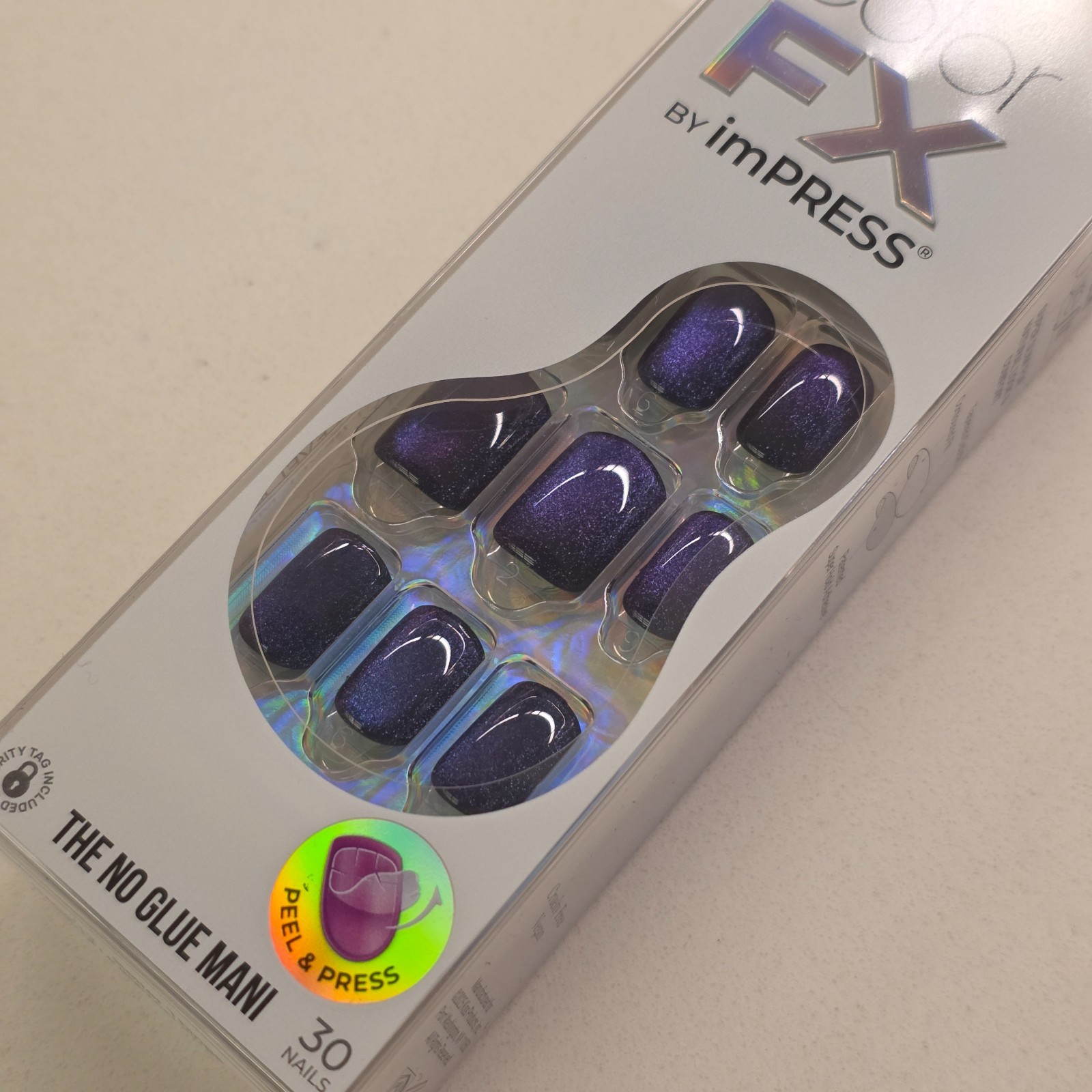 Color FX imPRESS Lot of 5 Press On Nails Gloss and Matte Black Orange Teal Blue
