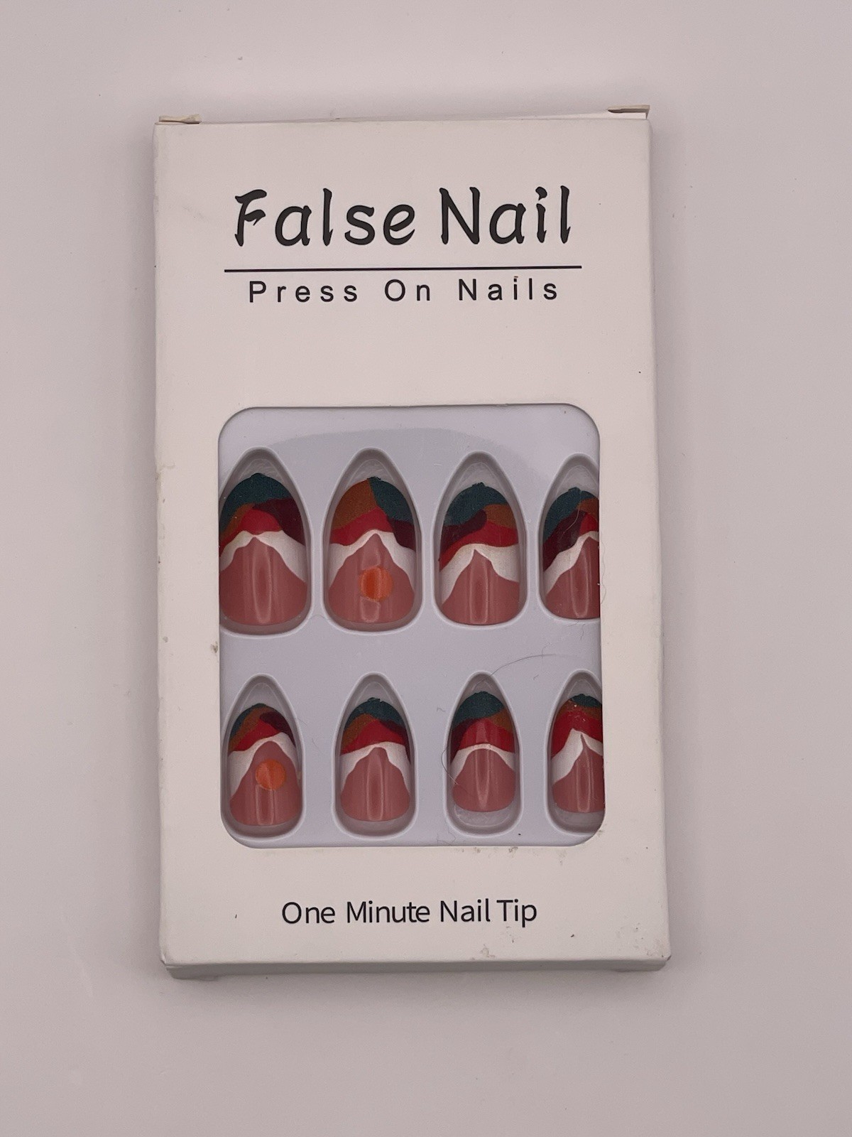 False Nail Press On Nails One Minute Tip Finger Nail Set – Sunset Design