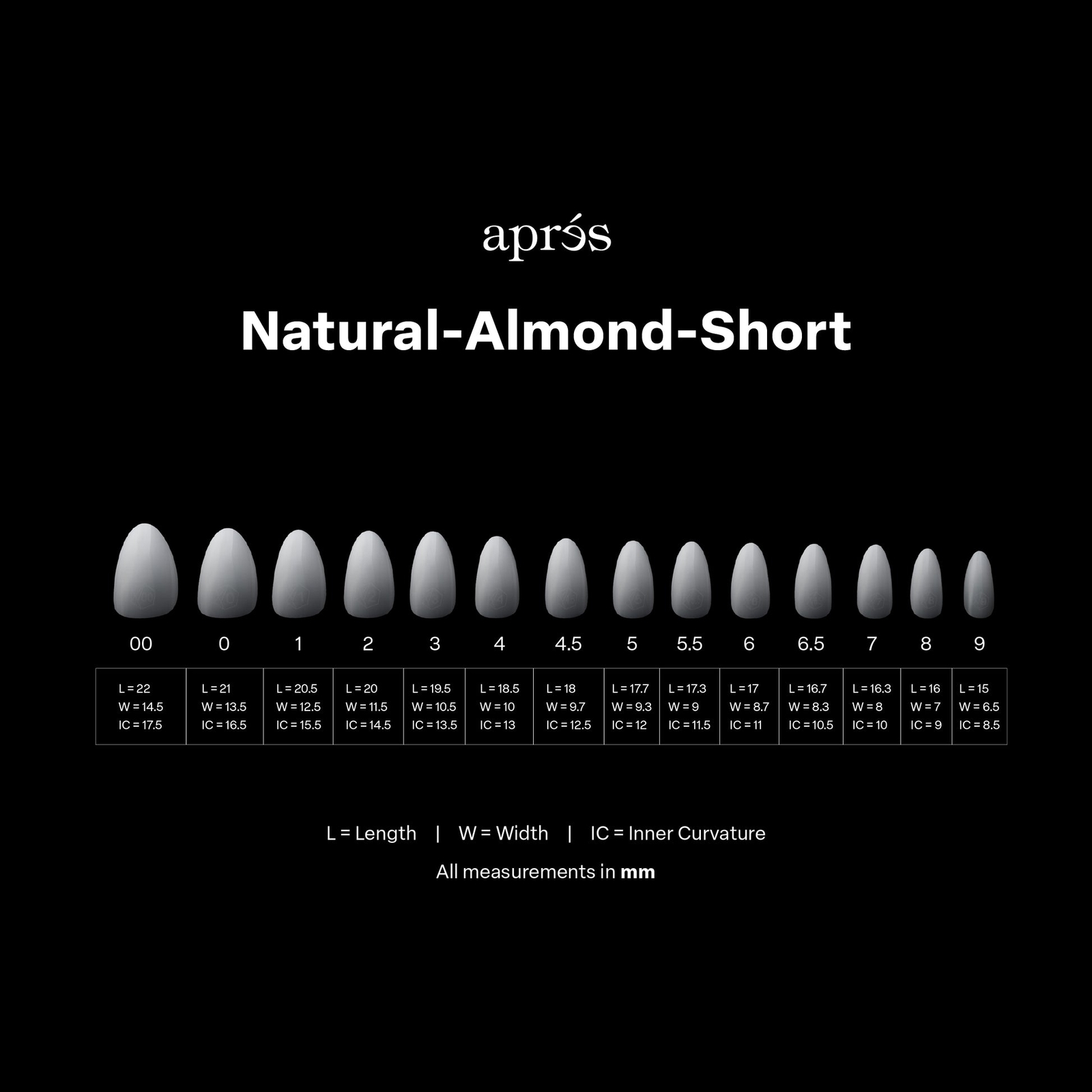 Apres Gel-X Ombre Natural Almond Short Tips Box 14 Sizes 210pc