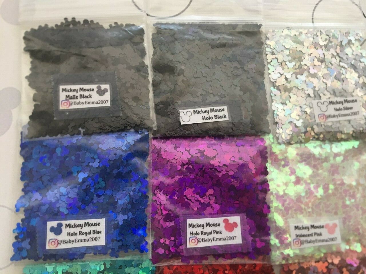 Holo MICKEY MOUSE Glitter-U Pick Color-Nail Art Face Crafts DIY-US