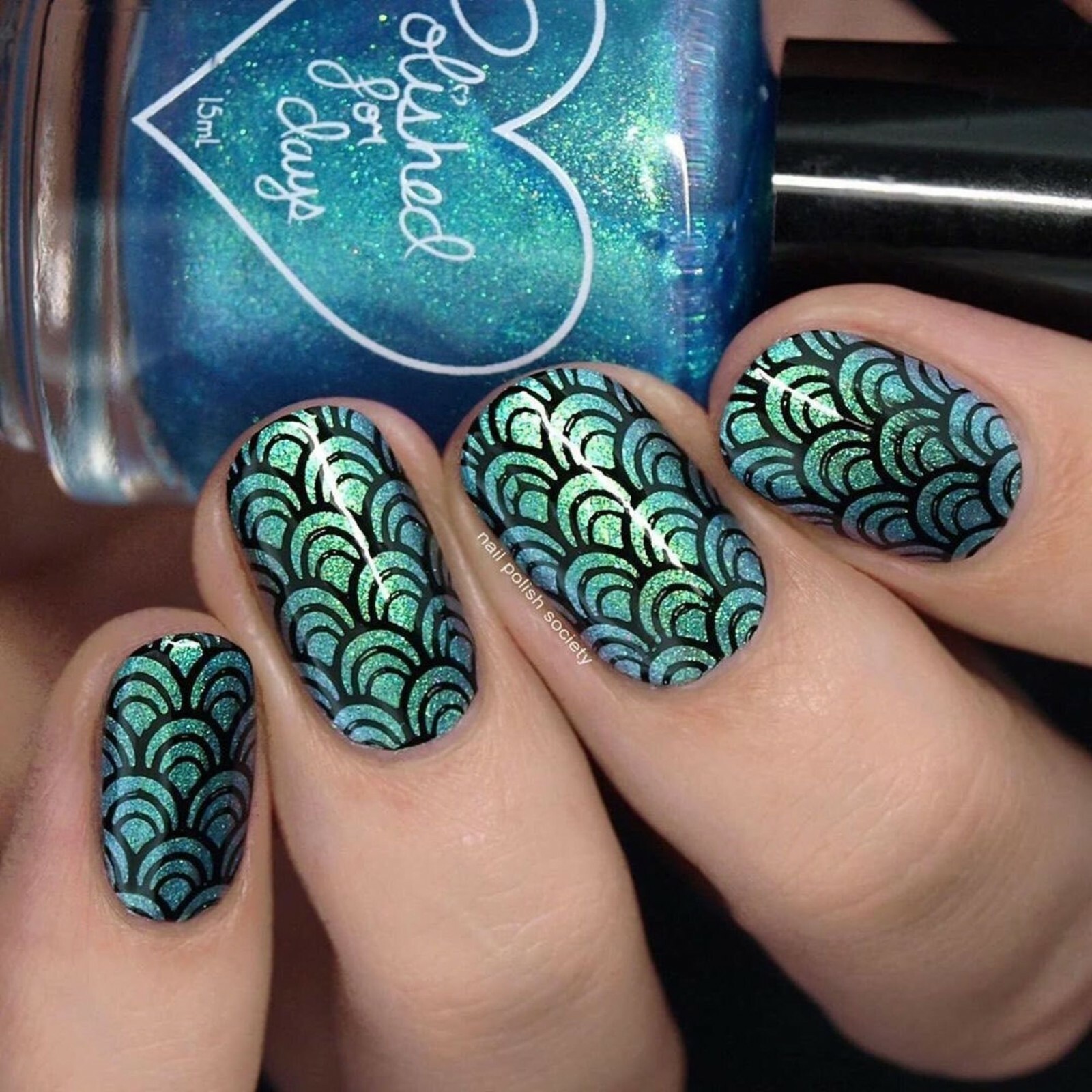 B038 Lost at Sea Stamping Plate For Stamped Nail Art Design