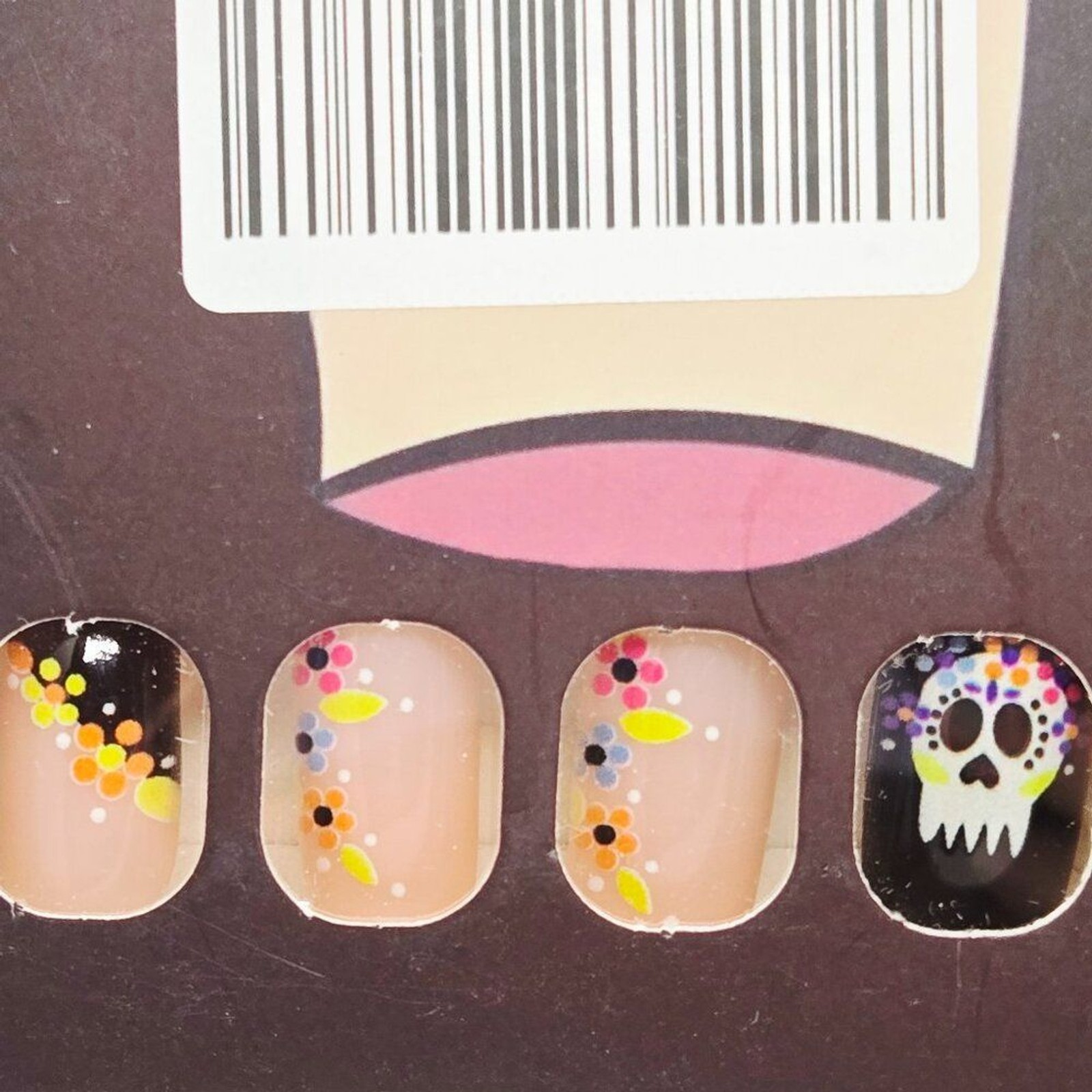 NIB SET OF 2 HALLOWEEN DECOR/PARTY PRESS ON NAILS, GHOSTS, PUMPKINS, 48 TOTAL