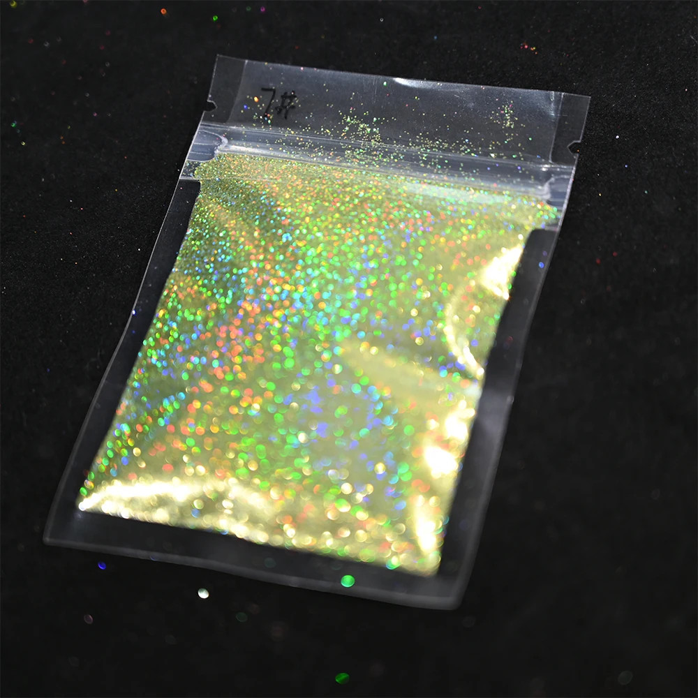 Laser Holographic Rainbow Nail Glitter 0.2MM Sparkly Nails Glitter Powder 10G/5G